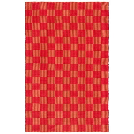 Safavieh 5 x 8 ft. Striped Kilim Flat Weave Rectangle Area Rug Red & Rust STK801Q-5